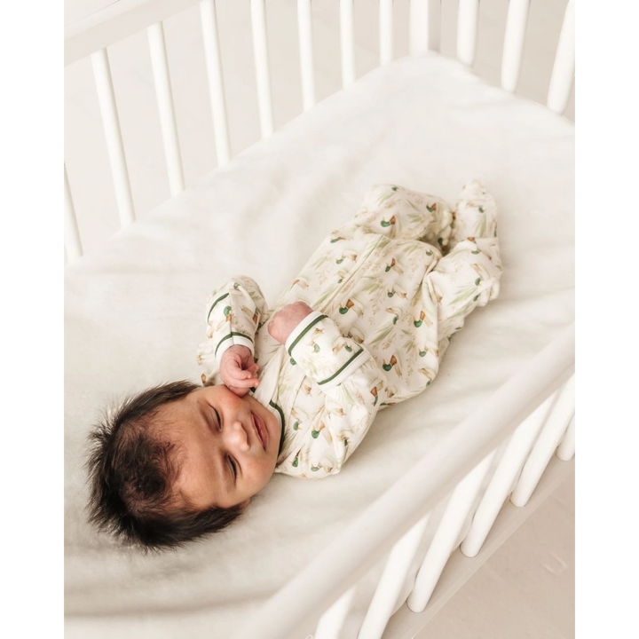 That Store baby wearing a soft Peruvian Pima cotton footie with a Mallard&