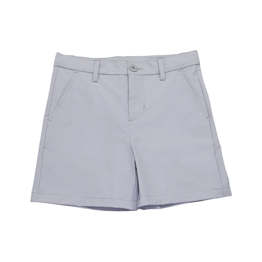 That Store Palmer Performance Shorts in light grey moisture-wicking fabric with 4-way stretch for active boys