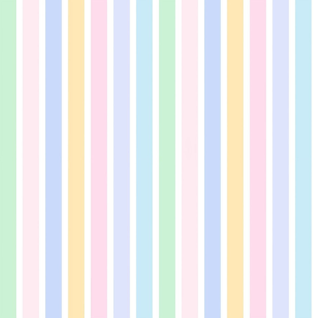 That Store Smocked Sally Snowball dress fabric featuring a repeating pattern of vertical pastel striped lines.