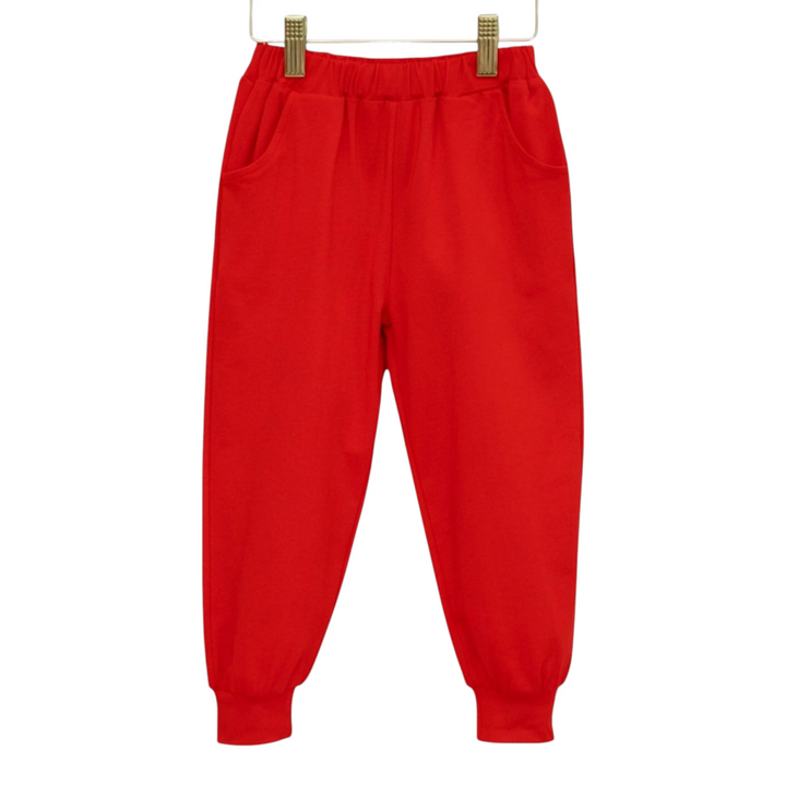 That Store red joggers for boys with an elastic waistband and comfortable relaxed fit for everyday wear.