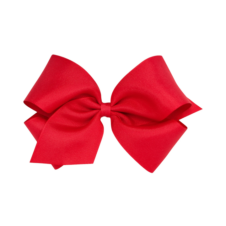 That Store red grosgrain king hair bow with a no-slip alligator clip for toddlers and girls