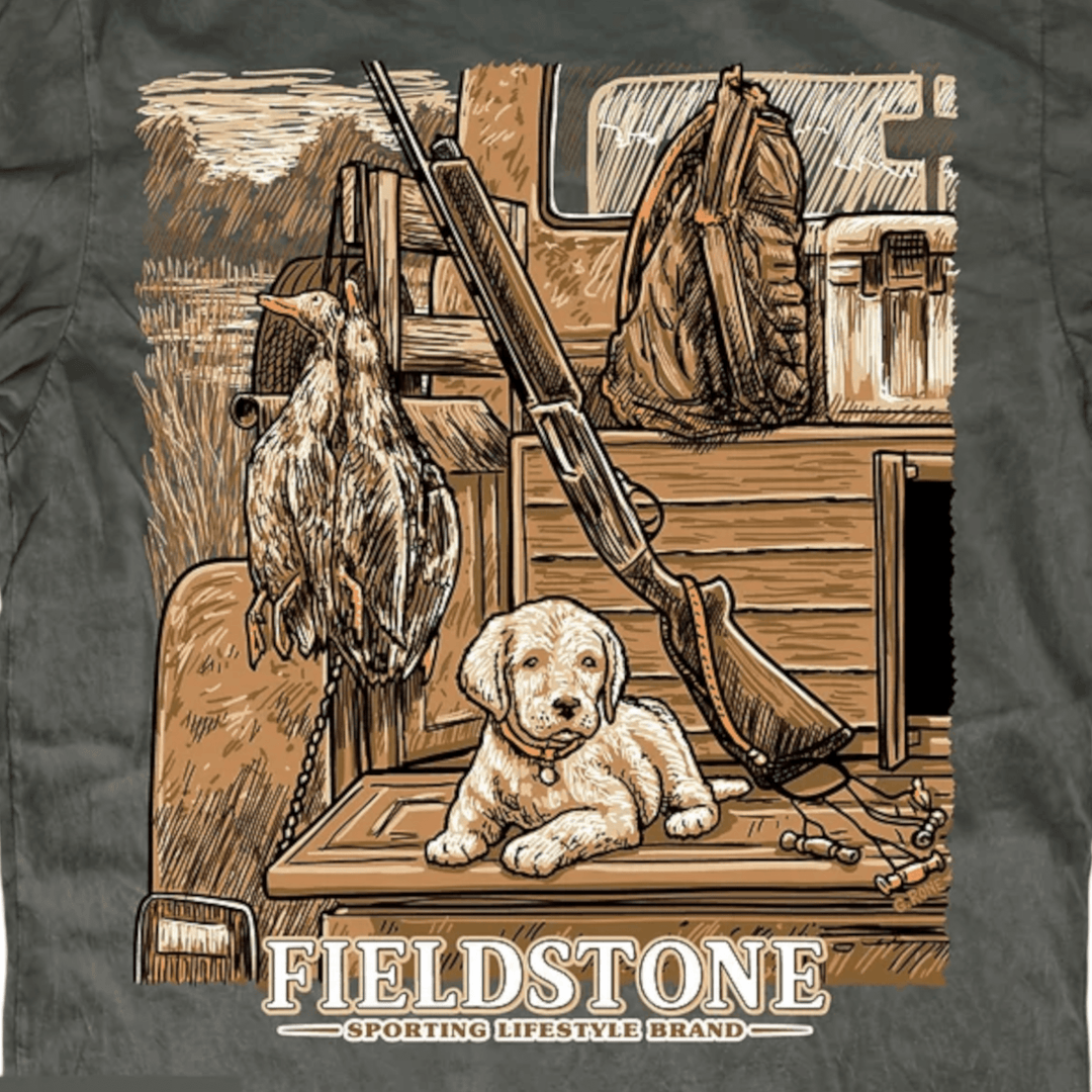 Puppy in the Truck New Railroad Tee - ShopThatStore.com