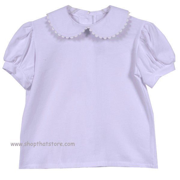 FUNTASIA TOO KNIT SHORT SLEEVE RIC RAC white BLOUSE, front