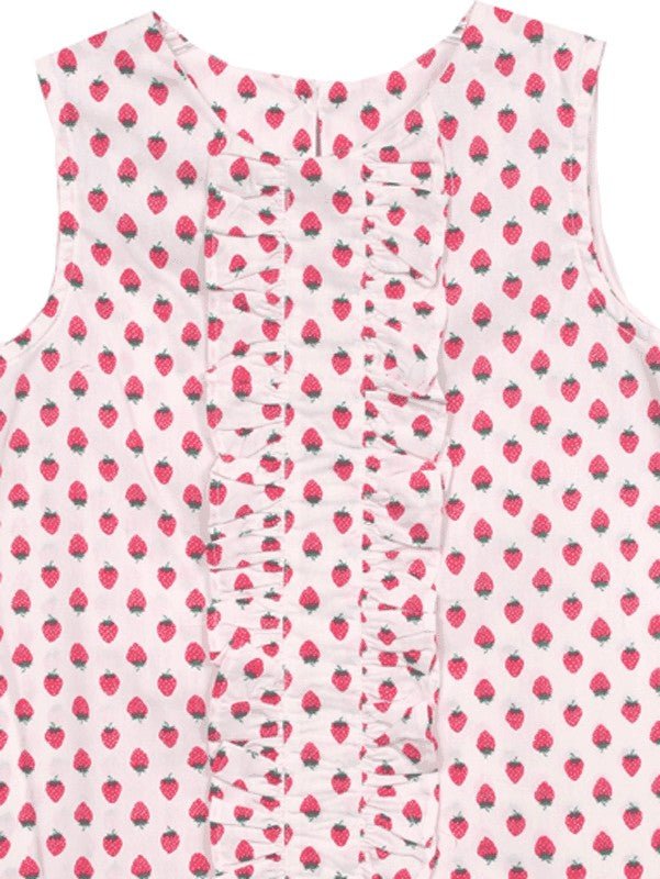 Anvy Kids Pink Strawberry Dress - ShopThatStore.com