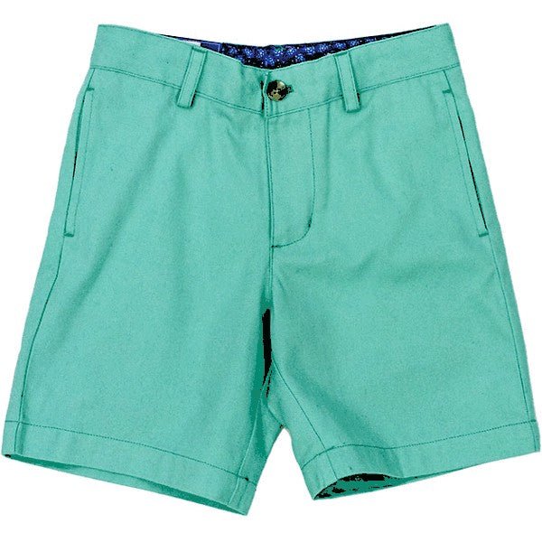 J Bailey Aloe Green Twill Boys Shorts shopthatstore.com, front