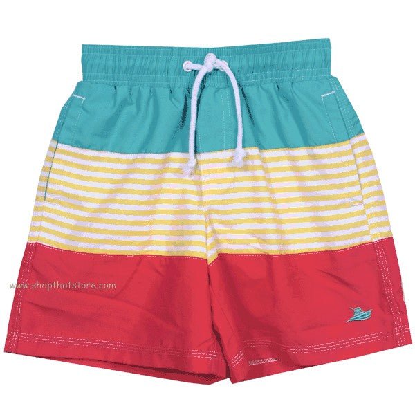 SouthBound Yellow Stripe Swim Trunk - ShopThatStore.com