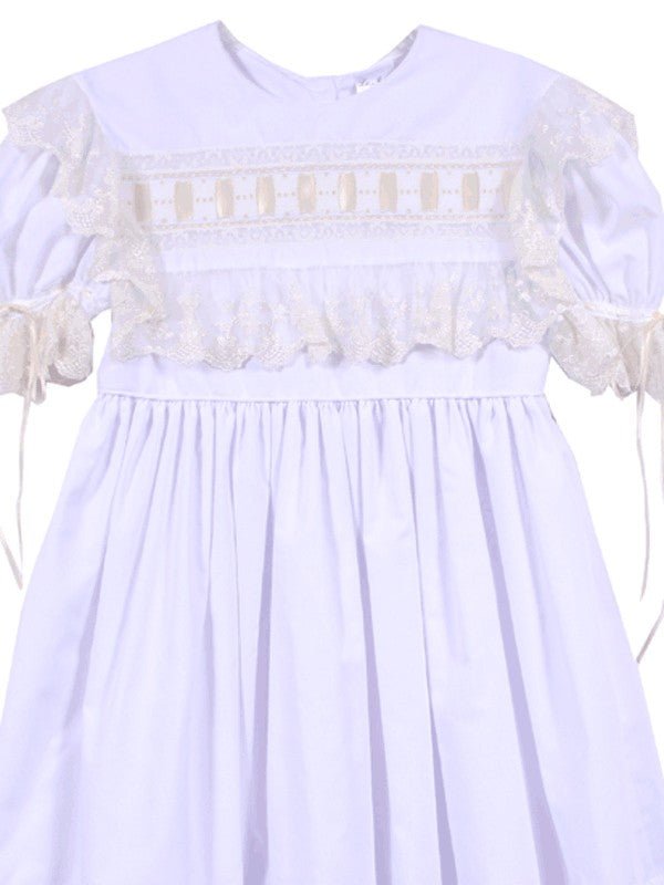 LaJenns White/Ecru Heirloom Dress - ShopThatStore.com