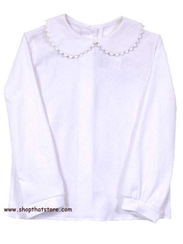 FUNTASIA TOO KNIT White RIC RAC BLOUSE, front